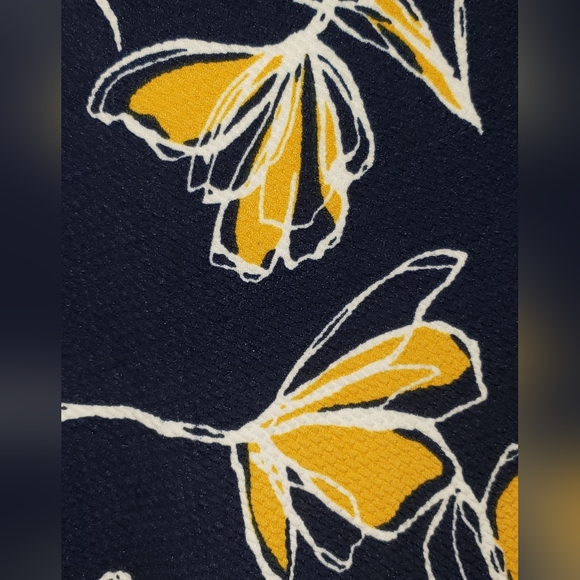 3X Plus Size Womens Spring Dress floral blue yellow new - Picture 6 of 6